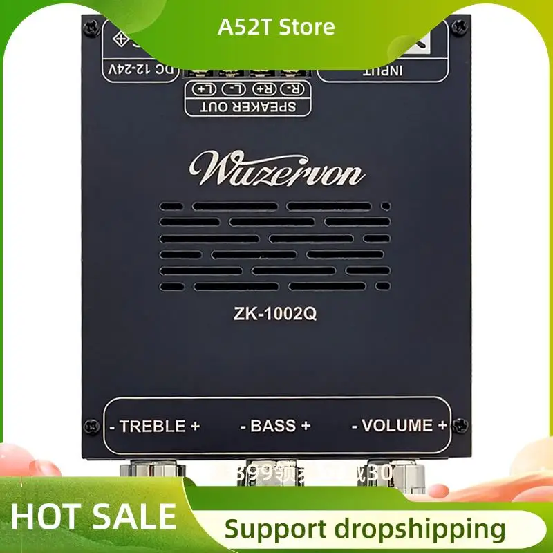 

A52T ZK-1002Q QCC3034 + TPA3116 Плата цифрового усилителя Bluetooth 2,0 канала APTX Модуль аудиоусилителя без потерь 2X 100 Вт