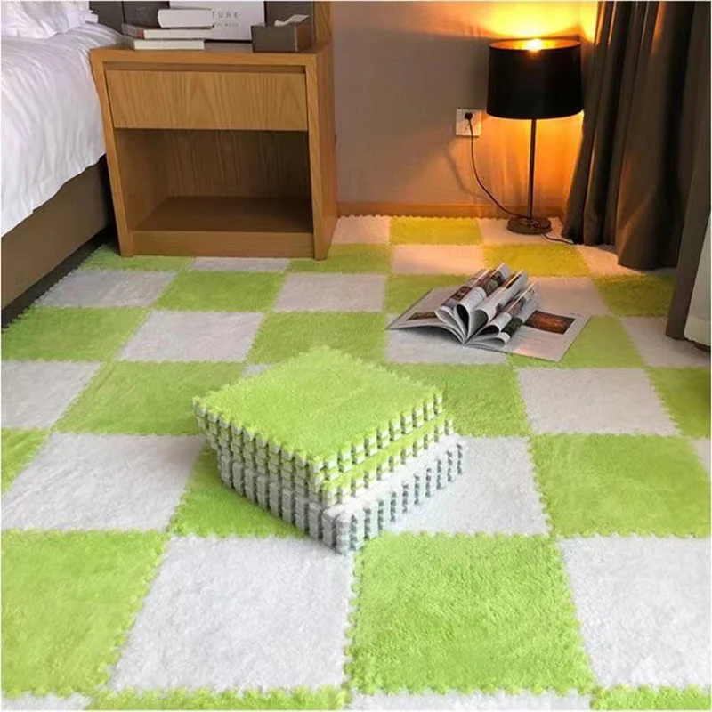 

1 Pcs Soft Plush Children's Mat Baby Play Mat Baby Toys Eva Foam Puzzle Carpet In Children's Room Keep Warm Playmat 30*30*1CM