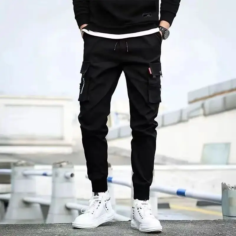 

2025 New Trendy Solid Color Pants, Multi Flap Pocket Men's Cargo Pants, Loose Casual Outdoor Pants, Men's Work Pants oversized