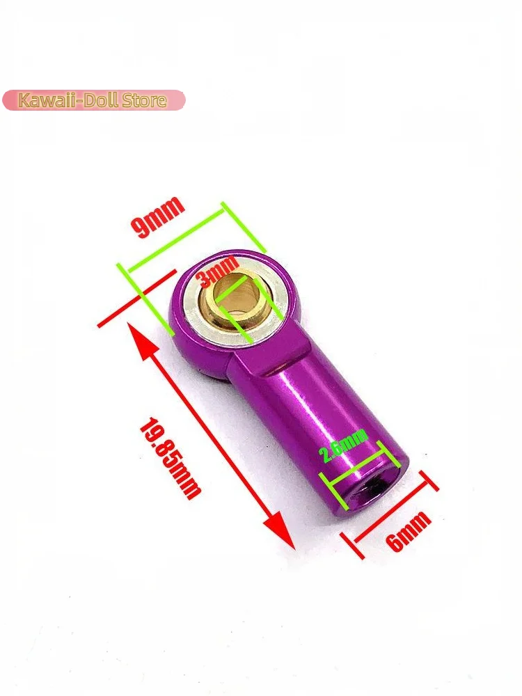 2Pcs Shock Absorber Ball Joint Metal M3 Link Tie Rod End Ball Joint For 1/10 RC Car Crawler AXIAL SCX10 D90 Tamiya CC01 YK4102