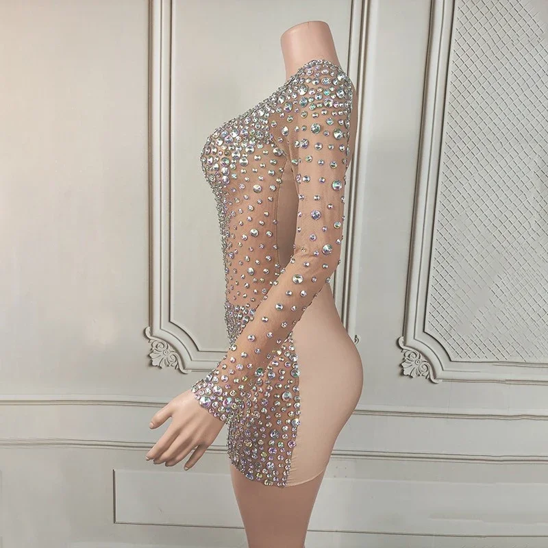 ประกายคริสตัลเพชรฉลองชุดผู้หญิง Dj Ds ชุดเทศกาลชุดเวทีบาร์ไนท์คลับ Gogo เครื่องแต่งกาย