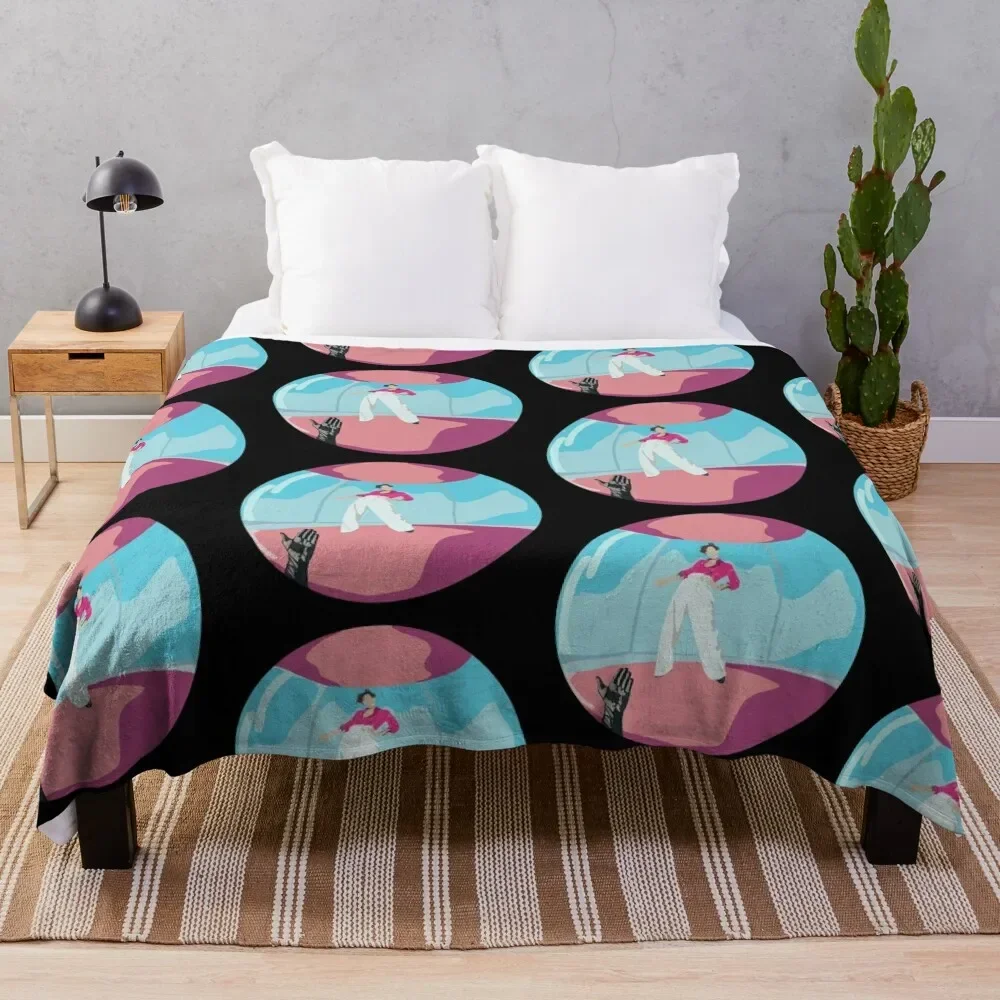 

Fine line Throw Blanket Beach Decorative Beds Flannels anime Blankets