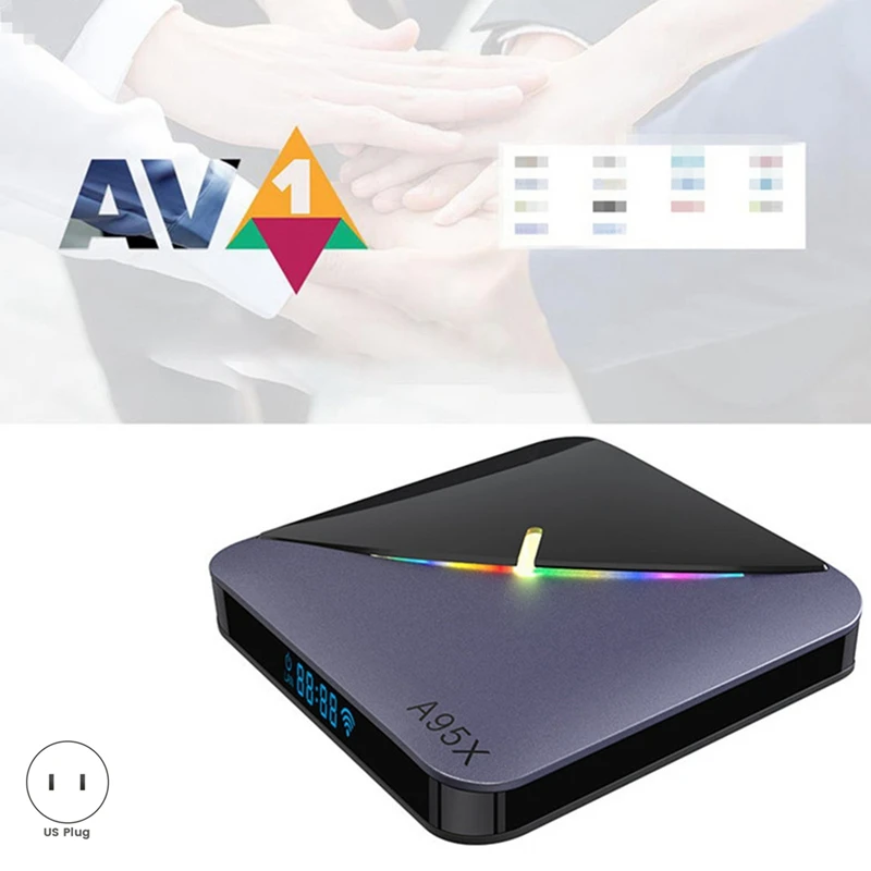 A95X F3 Air II Smart TV Box RGB Android 11 Amlogic S905W2 4GB 32GB Dual Wifi Bluetooth US Plug