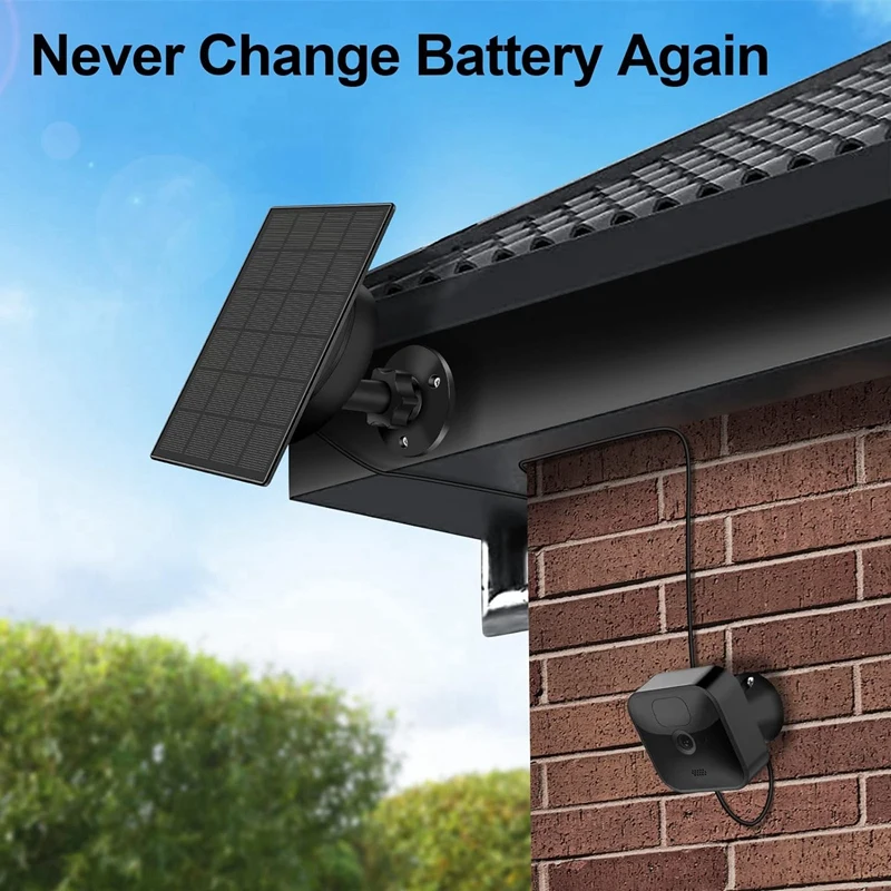 Solar Panel 4W 5V For Ring For Blink Security Camera IP65 Waterproof Solar Charger With 360 Degree Bracket