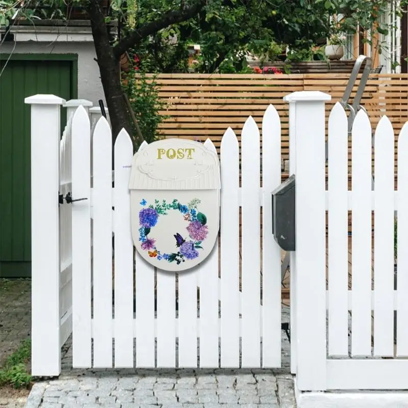 

Garden Iron Mailbox Wall Decoration Multipurpose Vintage Garden Mailbox For Exterior Home Gardens JOMD