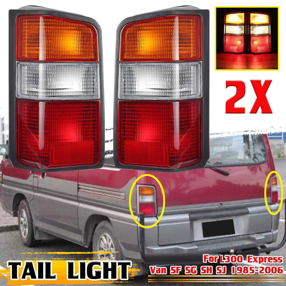 Car Tail Light Signal Lamp with Wire Bulb for Mitsubishi L300 Express Van L400 Starwagon Star Wagon 1986-2005 Right