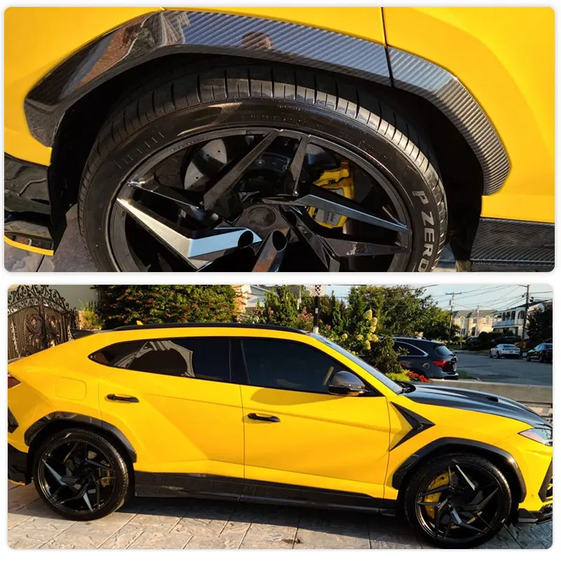 Prepreg Dry Carbon Wheel Arches Eyebrows Mudguards for Lamborghini Urus 2018-2023 Car Fender Flares Arches Wheel Eyelid Body Kit
