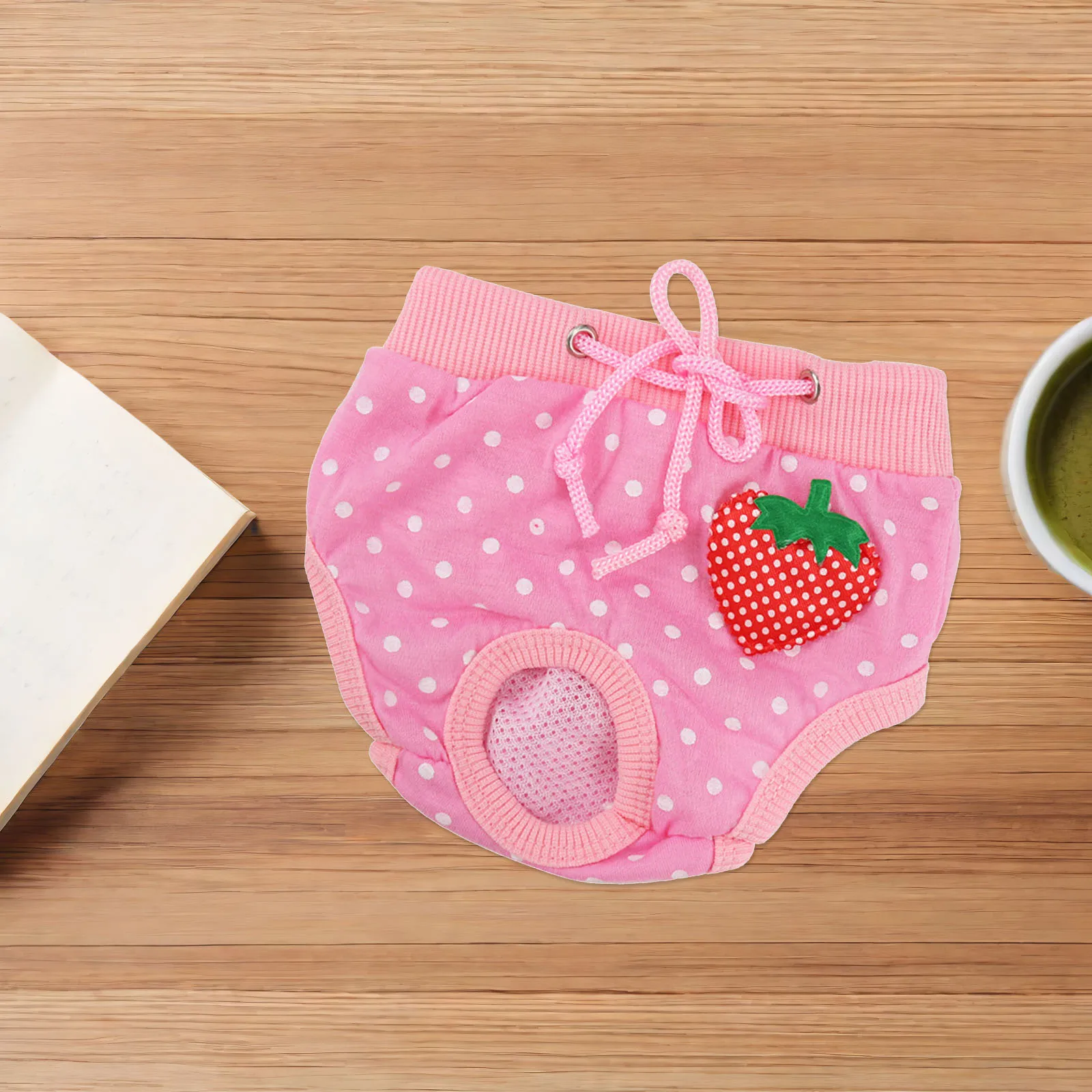 

Dog Physiological Pants Size L Absorbent Cotton Material Sanitary Wear for Female Pets Leak Proof Floor Carpet Protection