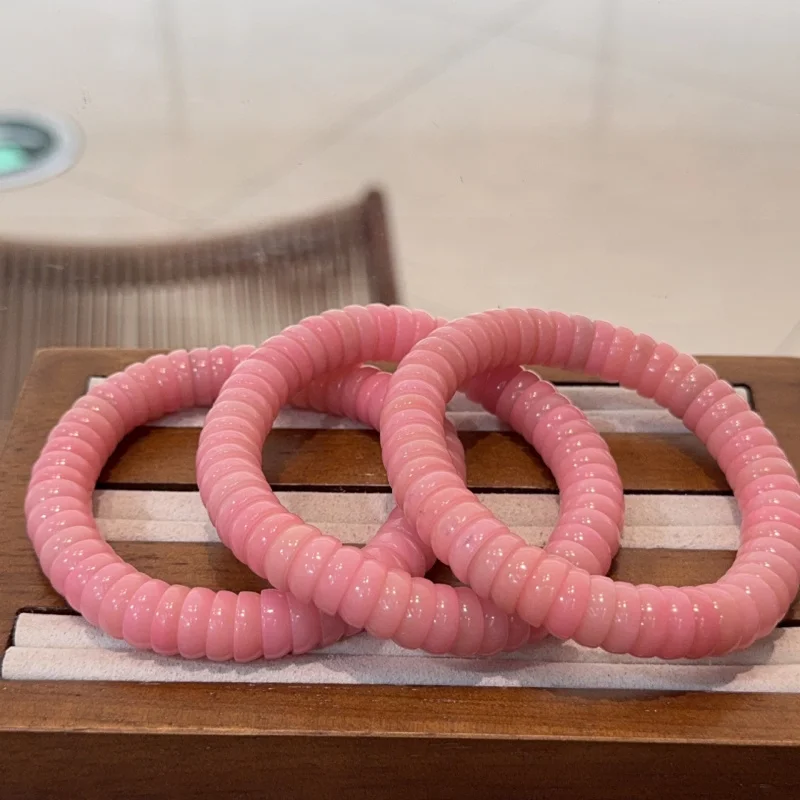 

Cherry Blossom Pink Bodhi Root Treasure Bowl Bracelet Fashion Jewelry
