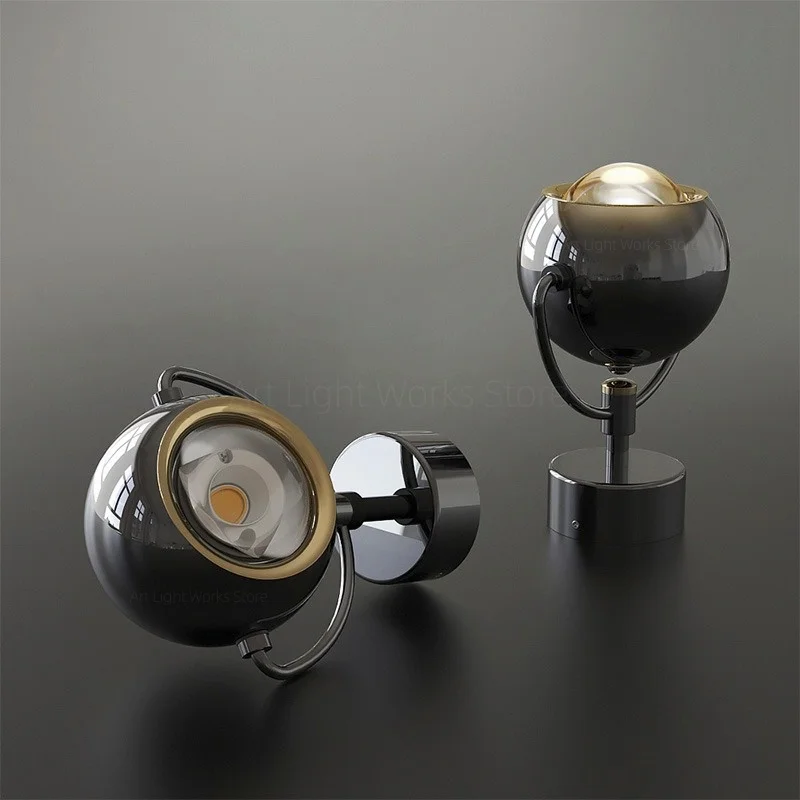 

Bedhead wall lamp minimalist creative minimalist staircase bedroom bedside living room TV background rotating wall lamp