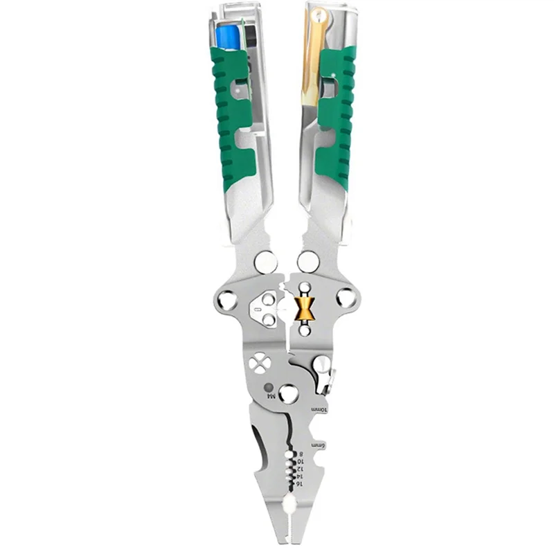 MOPHE-Electrical Pliers, 2026 Upgrade Folding Stylus Screwdriver Wire Stripper Cable For Cutting And Pulling Wires