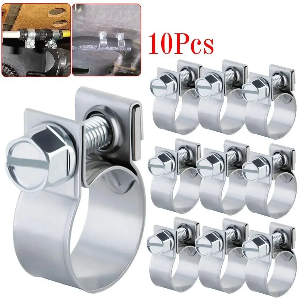 Fuel Hose Clamps Mini Hose Clamps Mini Hose Clamps 10pcs For Household Appliances Hose Clips 19-21mm Automotive Hoses