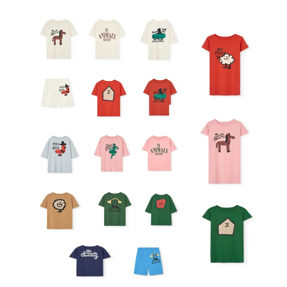 

In Stock! Children's Clothes 2026SS TA Boys Cartoon Printed Short Sleeved Shorts Casual Girls Short Skirt