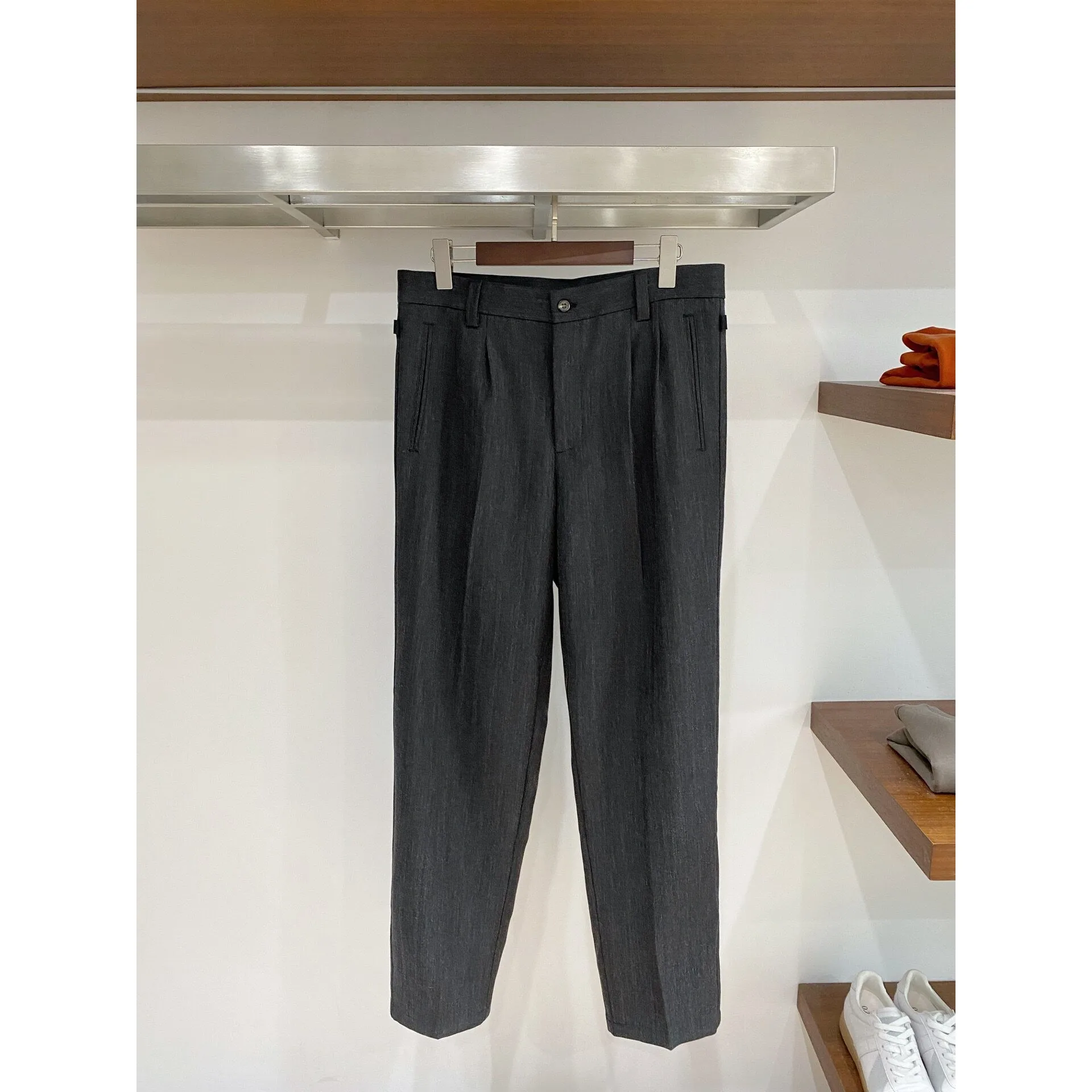 Italian BC old money style 26 summer new solid color casual pants