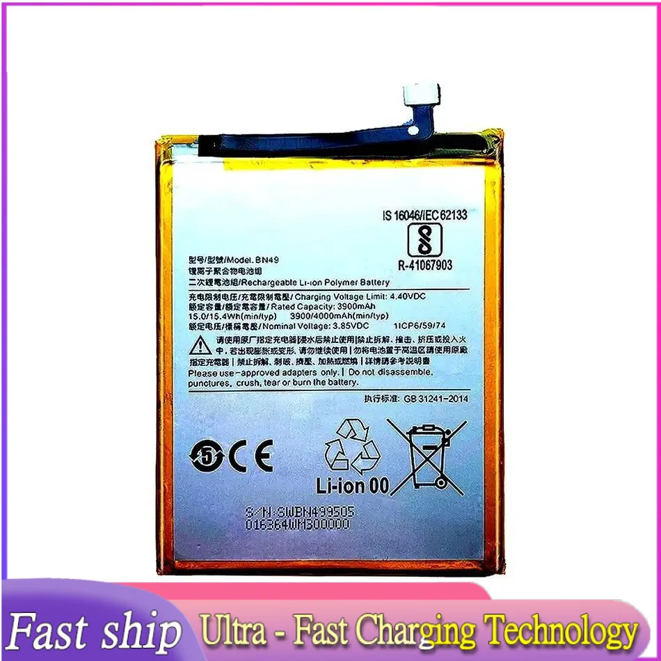 

4000mAh Mobile Phone Battery For Xiaomi Redmi 7A Redmi7A Long Lasting BN49