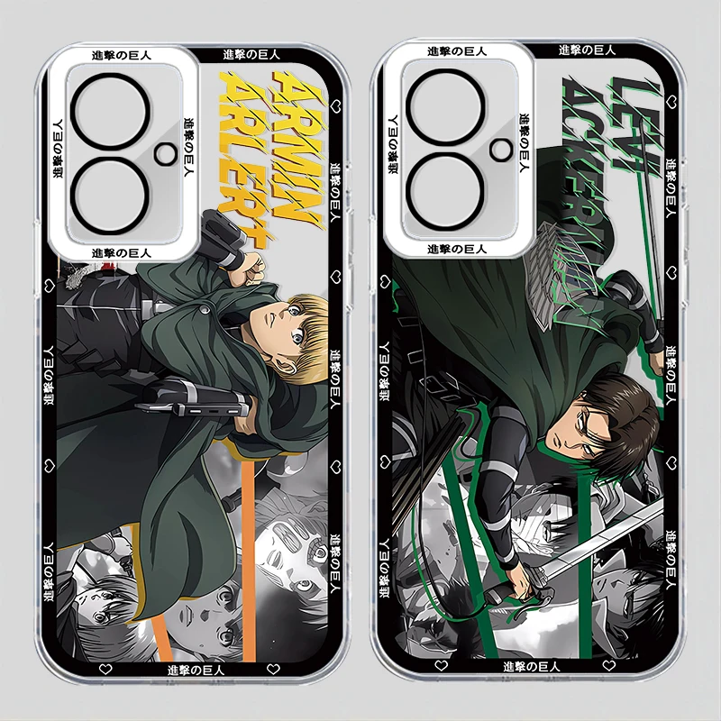 Attack on Titan Anime Eren Jaeger Phone Case For OPPO A55 A57 A58 A60 A72 A73 A74 A76 A78 A79 A92 A94 A95 A96 A98 Angel Eye Soft