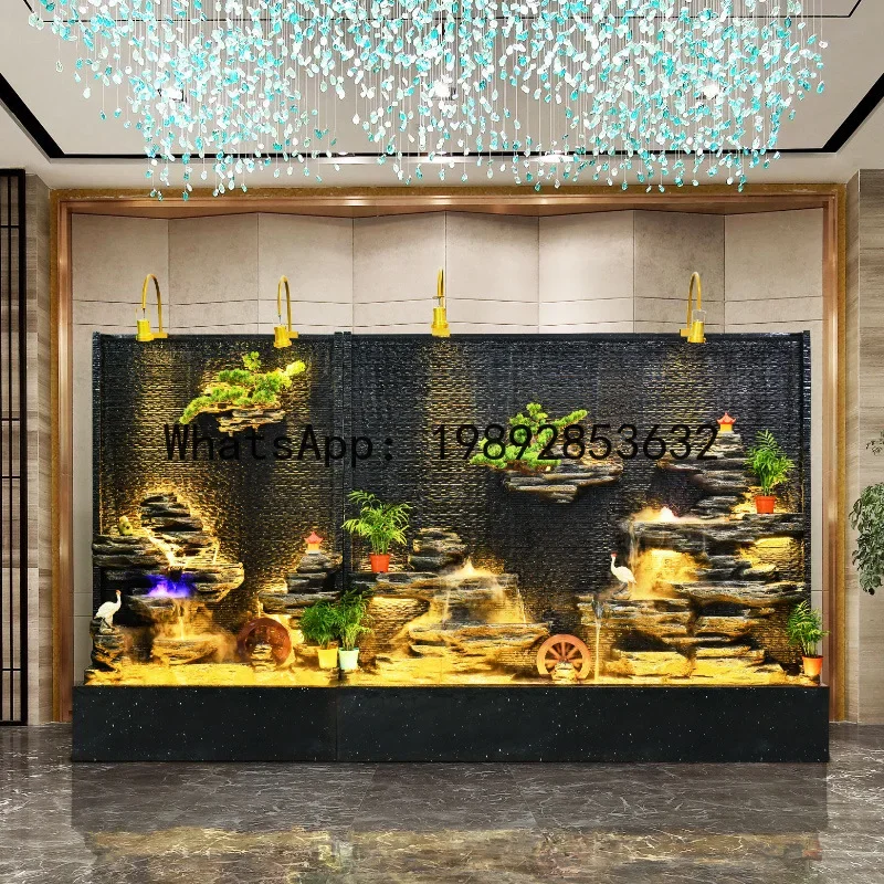 O3-13 Water Curtain Flowing Water Wall Screen Courtyard Villa Hotel Living Room Entrance Humidifier