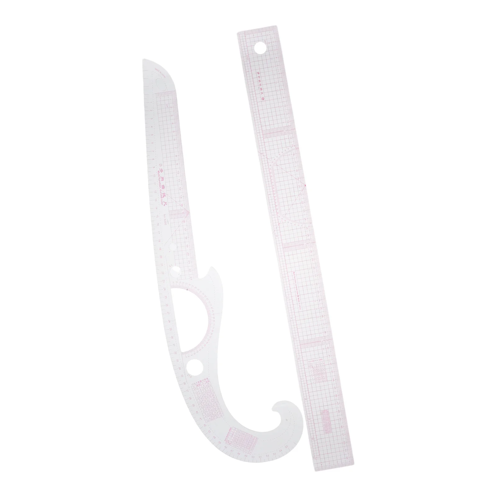 

1Set Measuring Sewing Ruler Set Flexible Clear Plastic Pattern Master Ruler for Clothing Design Curve Cutting Template Tailor