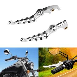 Motorcycle Chrome Skull Zombie Brake Clutch Levers For Honda Shadow VT400 750 VLX VT400 600 VTX1300