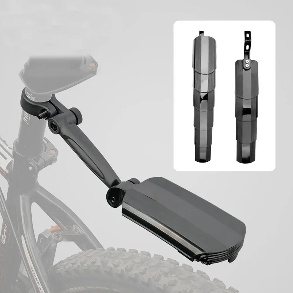 Front/Rear Folding Retractable Bike Fender Set, Mud Guard For Mountain And Road Bike, Adjustable Clip-on Bike Mudflap, Mud Guard