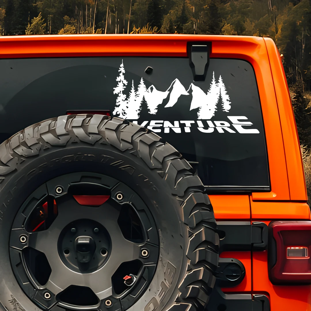 Forest adventure off-road rear windshield camping glass body modification personalized pickup truck sticker waterproof