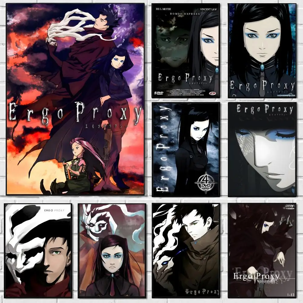 Anime Ergo Proxy Poster Self-adhesive Art Waterproof Paper Sticker Coffee House Bar Room Wall Decor