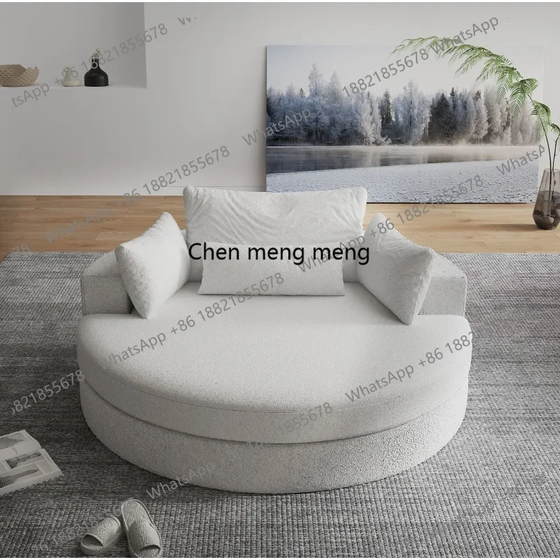 Creative Nordic Style Sofa Cushion Set Cotton & Linen Cover Round Customizable Compressed Vacuum Packaging  A178