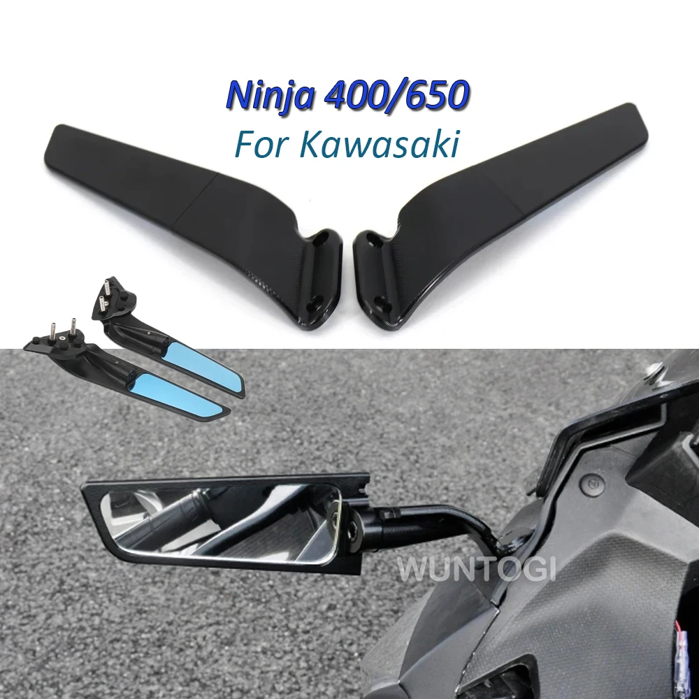 

For KAWASAKI Ninja650 Ninja400 2018- Motorcycle Rearview Mirrors Sports Winglets Mirror Kits NINJA 650 Mirrors Stealth Mirrors