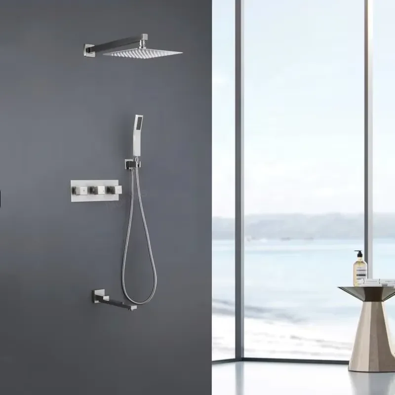 Overhead Rain Concealed Shower Set for Bathroom Stainless Steel Sale Top Accessories Hot Style Brass Shower Faucet