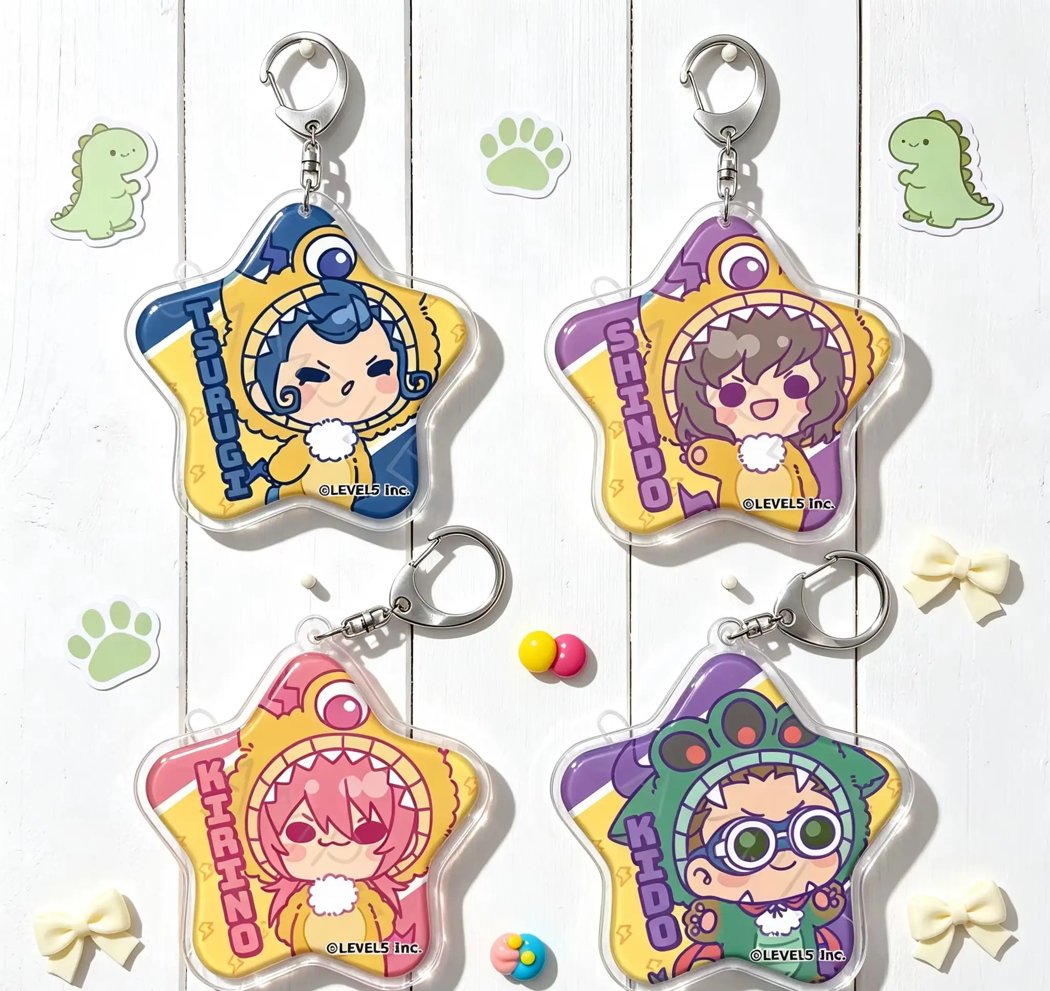 6cm New Style Anime Inazuma Eleven Bag Acrylic KeyRing Anime Cell Phone Pendant  As A Gift For Fans Exquisite Product Keychain