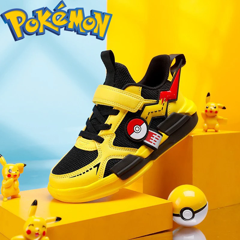 

Anime Pokemon Kids Sneakers Pikachu Sport Running Shoes Basketball Breathable Tennis Shoes Casual Children's Shoes Lightweight