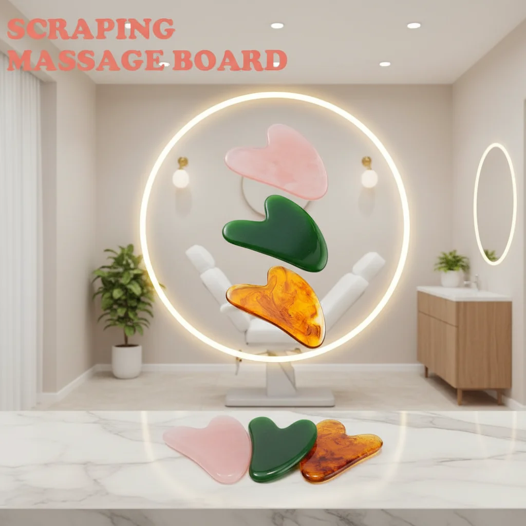 

Скребковая массажная доска, 1 шт., форма сердца, спа-массаж, пчелиный воск, Гуа Ша, скребковый укрепляющий массажер для лица, здравоохранения, кожи
