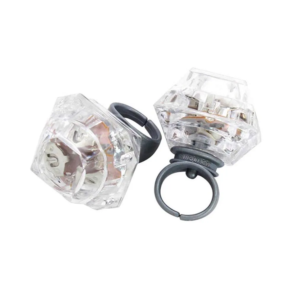 

24pcs Luminous Diamond Ring LED Glow Rings Light Up Flashing Jewelry Adjustable for Women Party Cosplay Accessory