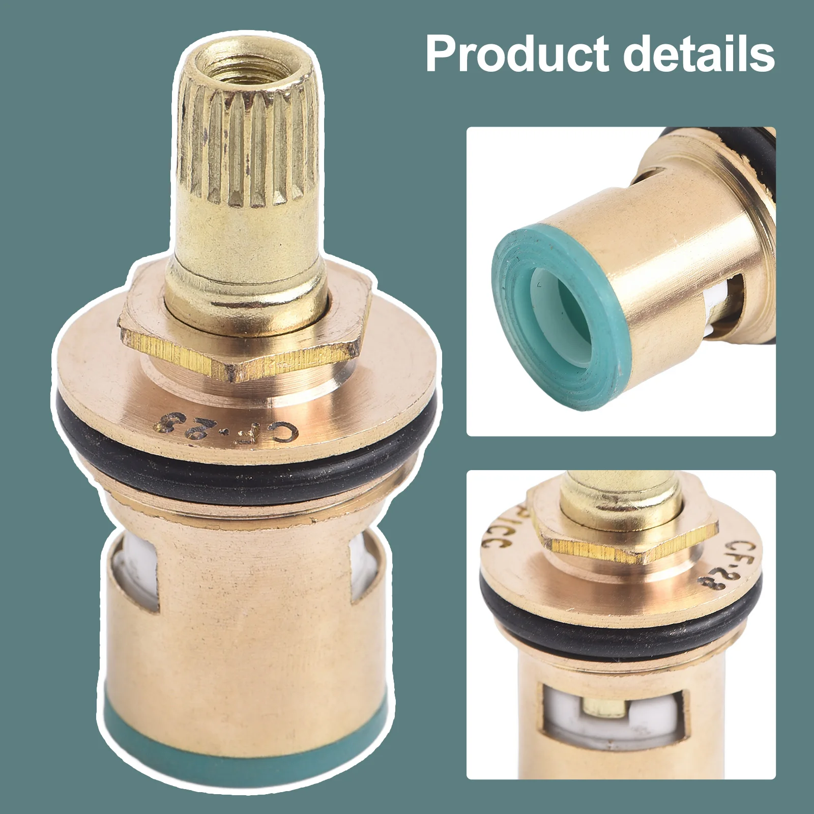 

Bath Kitchen Faucet Cartridge 1/2" 20 Teeth Ceramic Tap Cartridge Disc Quarter Turn Valve Faucet Cartridges Replacement Part