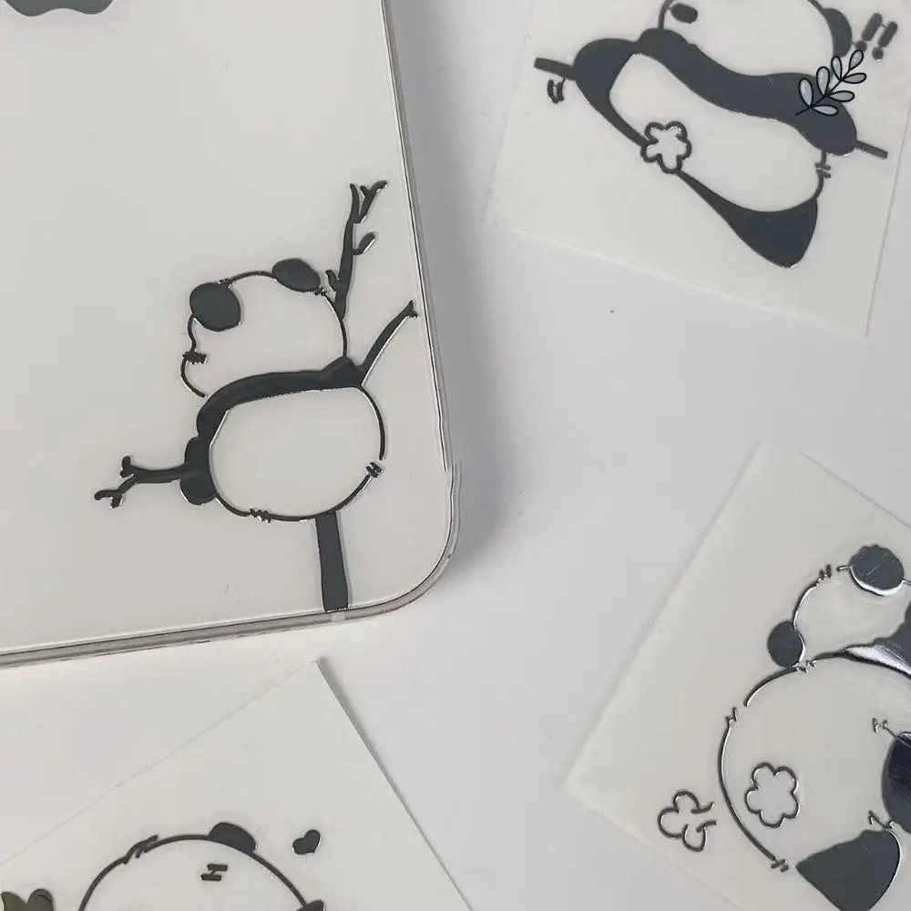 Fashion Panda Computer Decorative Stickers Fashion Durable Cartoon Computer Metal Sticker Planner Scrapbooking