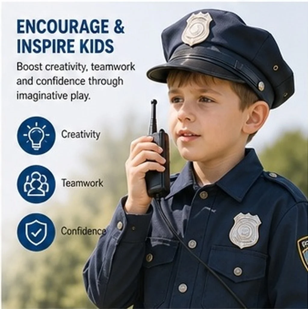 Police Pretend Play Talkie Simulation Kids Dress Up Police Role Play Costume Accessories Kids Dress Up Accessories