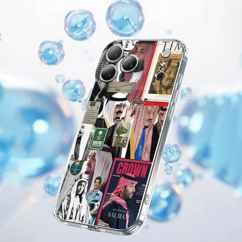 Saudi-Arabien King Salman Flag Handyhülle für iPhone 17,16,15,14,13,12,11 Plus,Pro,Max,Plus,E,SE4,Air,Mini Transparent
