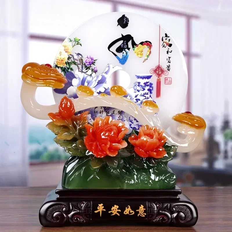 Feng Shui Safe Happy Resin Ornaments Crafts Living Room Wine Cabinet Decorations Office Decor Housewarming Gifts Accessories