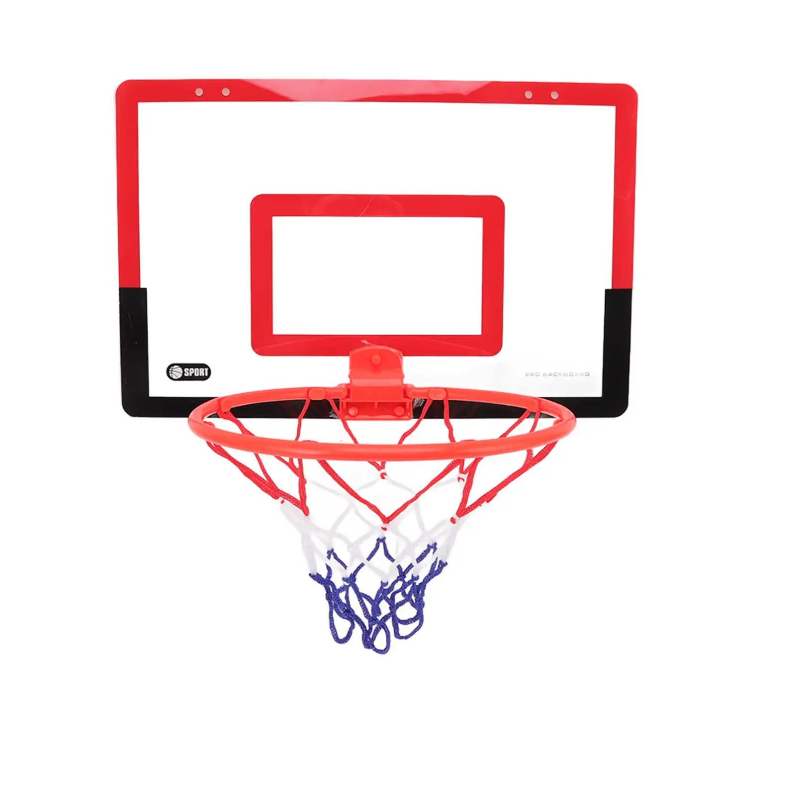 Indoor Mini Basketball Hoop Set - Red & Black Wall-Mounted Bounce Design for Parent-Child Fun