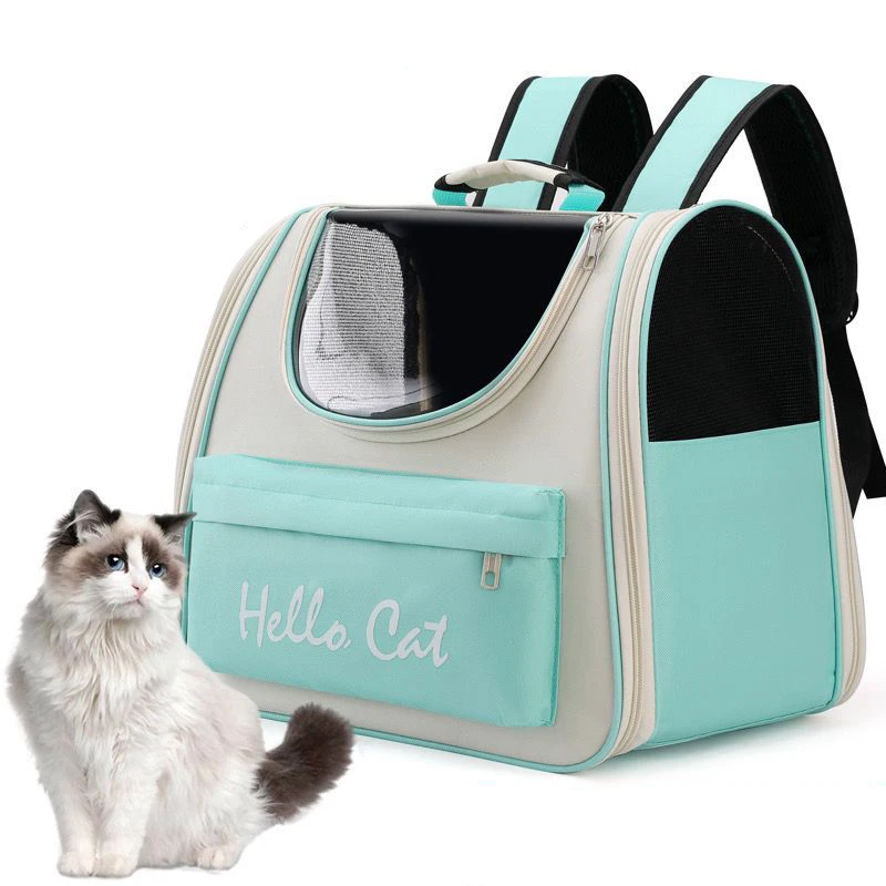 

LMZOE Cat Carriers Bags PVC Backpack Outdoor Travel Breathable Portable Shoulder straps Adjustable Carrying Bag For 7.5KG Pet