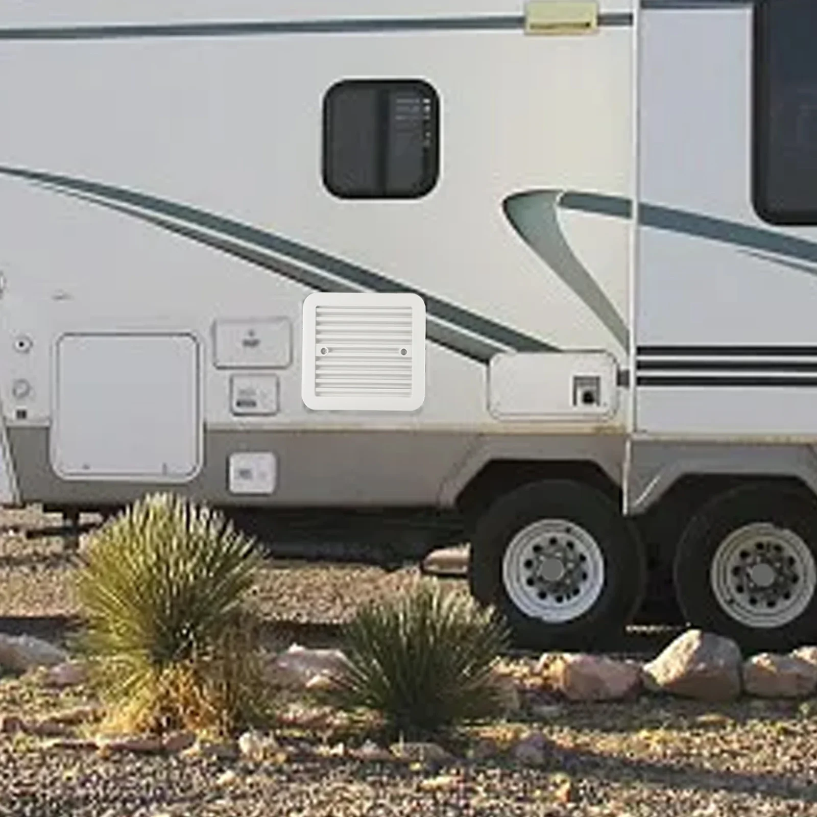 

Боковая крышка вытяжного вентиляционного отверстия 205,5x186,43 мм, материал ABS, долговечный, долговечный, высококачественный караван для ванной комнаты