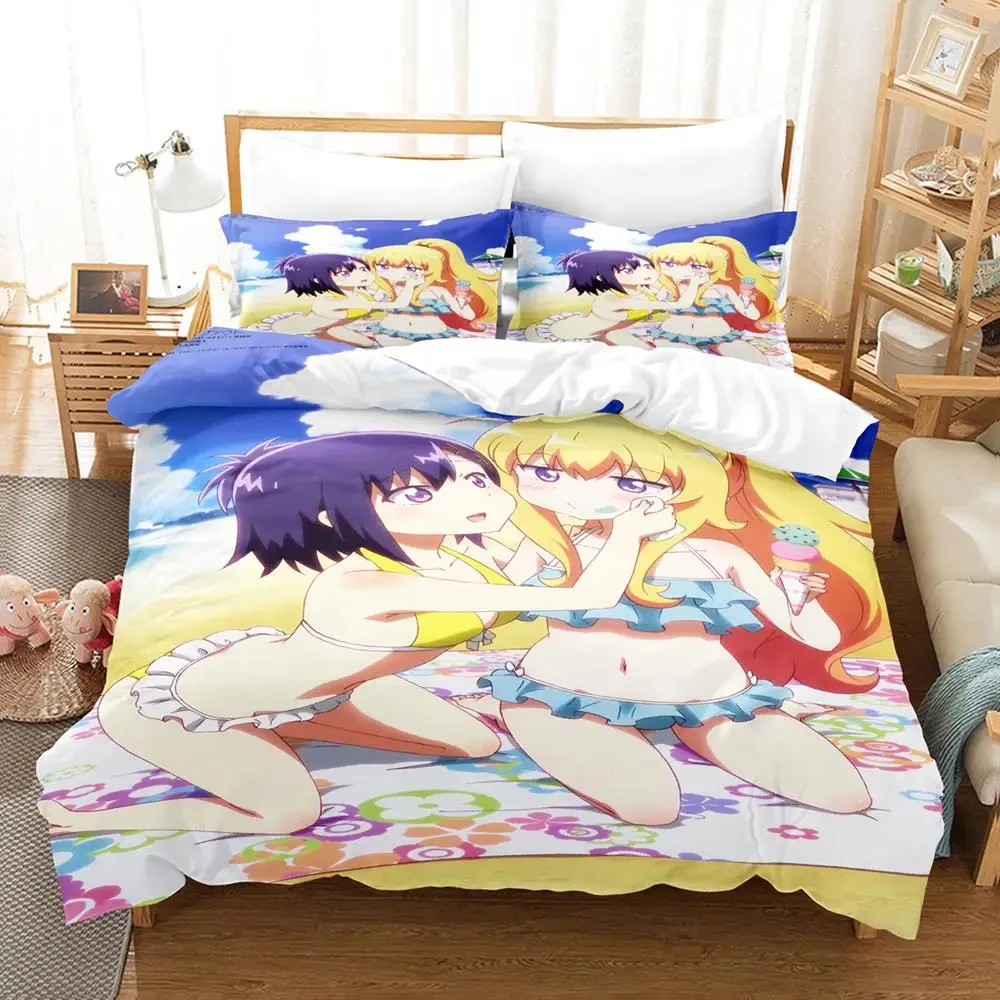 Anime Gabriel Dropout Bedding Set Duvet Cover Bed Set Quilt Cover Pillowcase Comforter king Queen Size Boys Adult Bedding Set