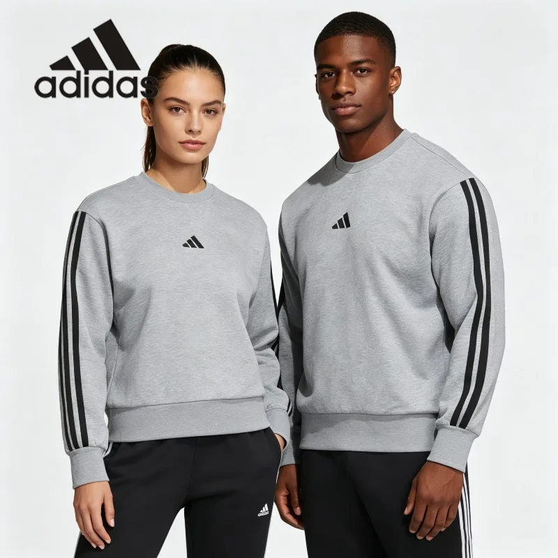 Adidas Matte Plain Crew Sweatshirt Simple Neutral Tone All Match Multi Scene Layer OutfitJE6308 1PCS