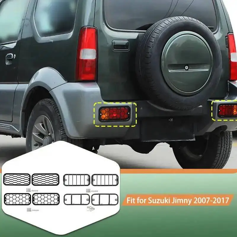 

Car Metal Rear Fog lamp Decoration Cover Stickers For Suzuki Jimny 2007-2017Up Car Exterior Accessories