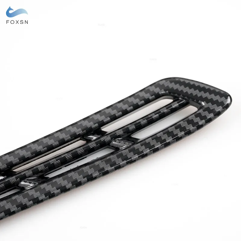 For Audi A6 C8 / A7 2019 2020 2021 A Pillar Air Conditioning AC Outlet Vent Frame Cover Car Accessories Carbon Texture Trim