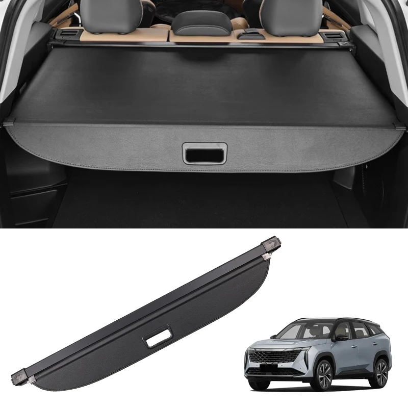 For Geely Atlas Boyue L 2022-23 Cargo Cover Trunk Retractable Parcel Rack Waterproof Shield Privacy Cargo Cover Auto accessories