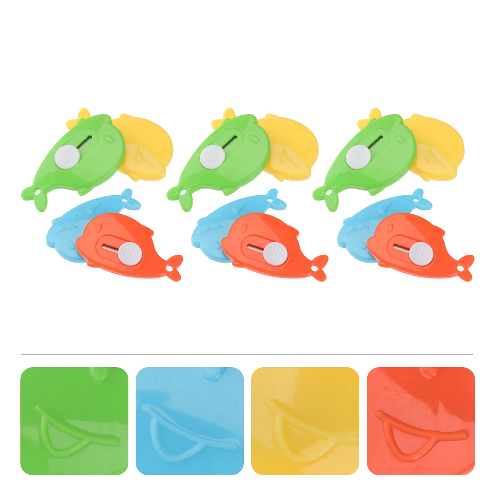 20Pcs Creative Art Utility Knives Retractable Razor Blades Hanging Hole Design for Express Packing Openers Office Supplies Multi