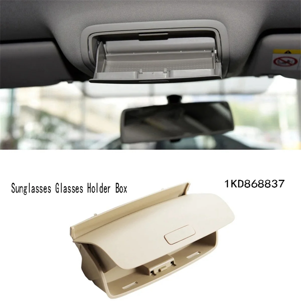 Car Sunglasses Glasses Holder Box Case for VW Golf MK5 MK6 Tiguan Jetta MK5 Passat B6 Sharan Skoda Seat 1KD868837,B