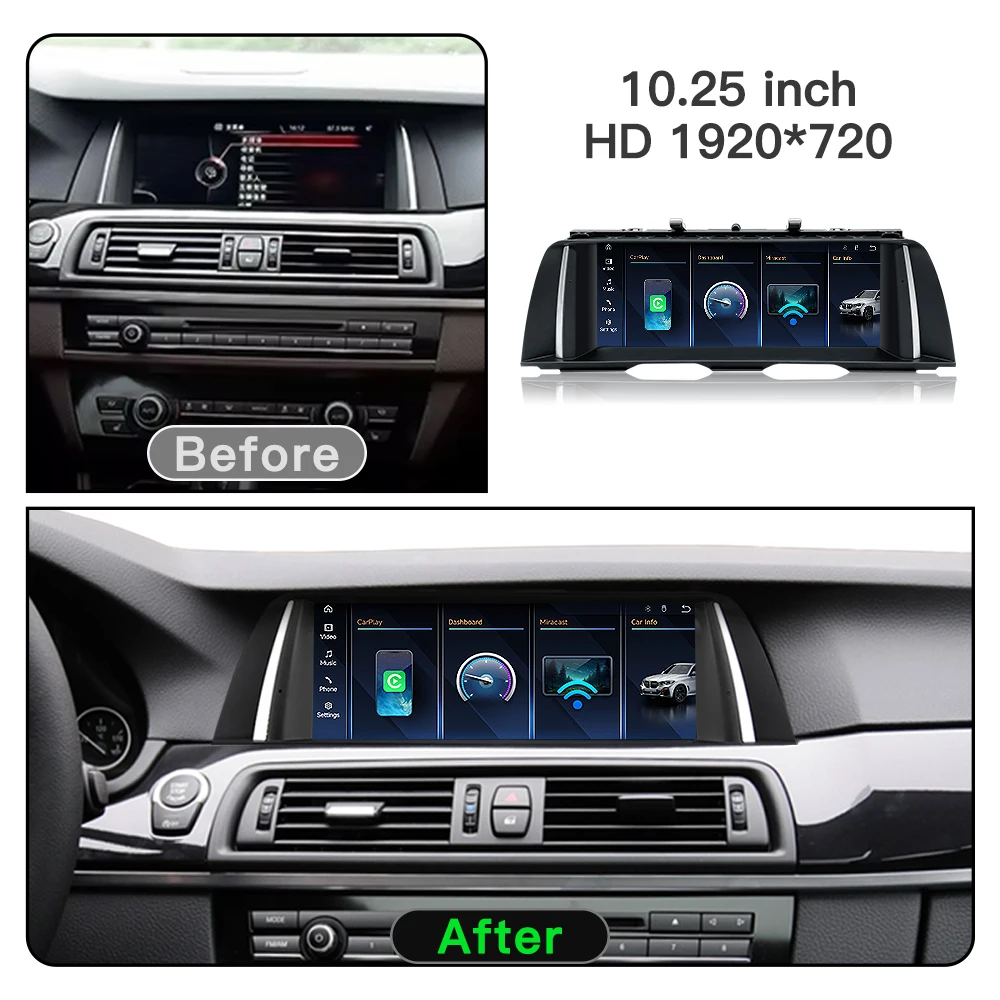 stwei 2026 New Linux System 12.8 inch Thin Screen For BMW 5 Series F10 F11 CIC NBT Wireless CarPlay Auto Car Video Players