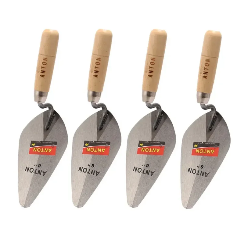 6/7 Inch Construction Tools Putty Knife Brick Trowel Laying Carbon Steel Blade Pointing Plaster Tool Carbon Steel 1Pc